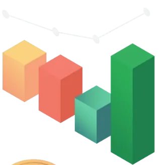 右肩上がりに伸びる成果のグラフのイラスト